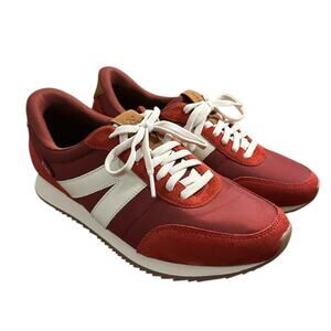 Men 9 Women 10.5 Kizik Milan Hands Free Hands-Free Sneakers Lace-Up Shoes Red